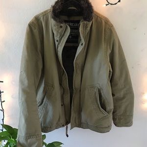 Vintage Fur Lined American Eagle Jacket